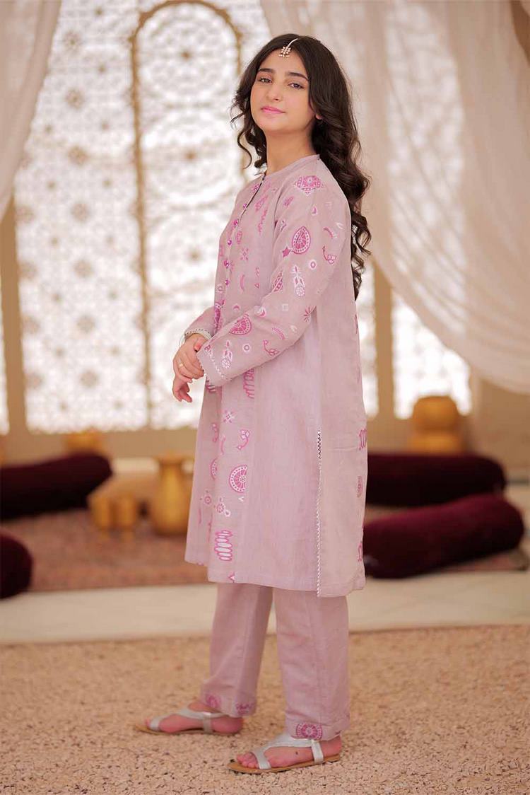 Picture of Senorita - GDD-02412 | Pink & T.Pink | Formal 3 Piece Suit  | Masuri Jackurd Plain - Available at Raja Sahib