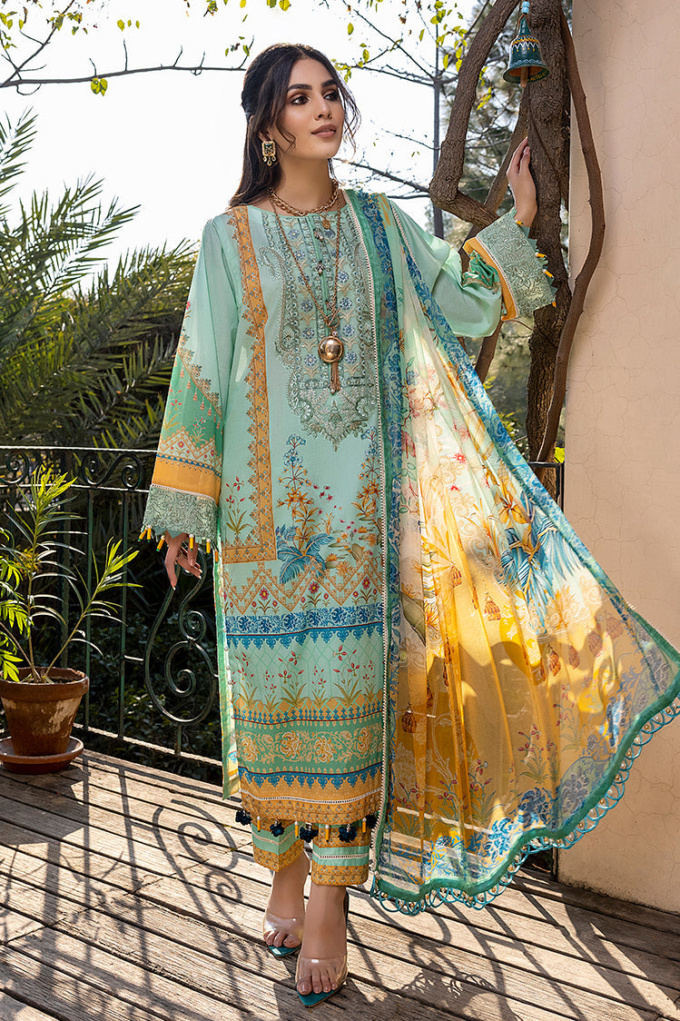 Picture of Ellena - 3-PC Unstitched Digital Printed Lawn Suit - Available at Raja Sahib