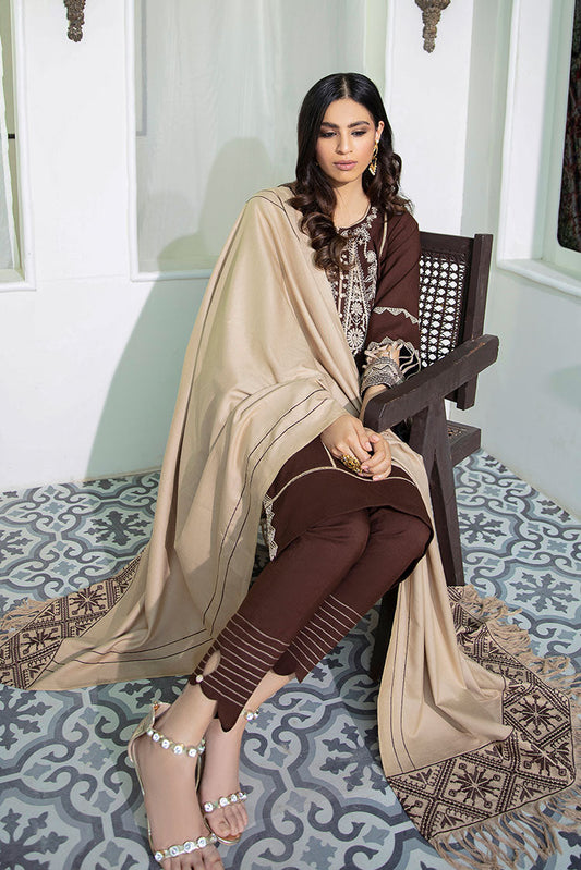 Picture of MARIA OSAMA - MEHRPOSH - PRET - KHAKI - Available at Raja Sahib