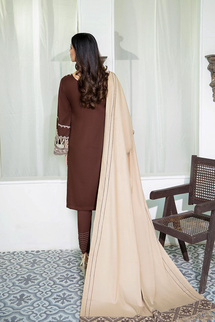 Picture of MARIA OSAMA - MEHRPOSH - PRET - KHAKI - Available at Raja Sahib