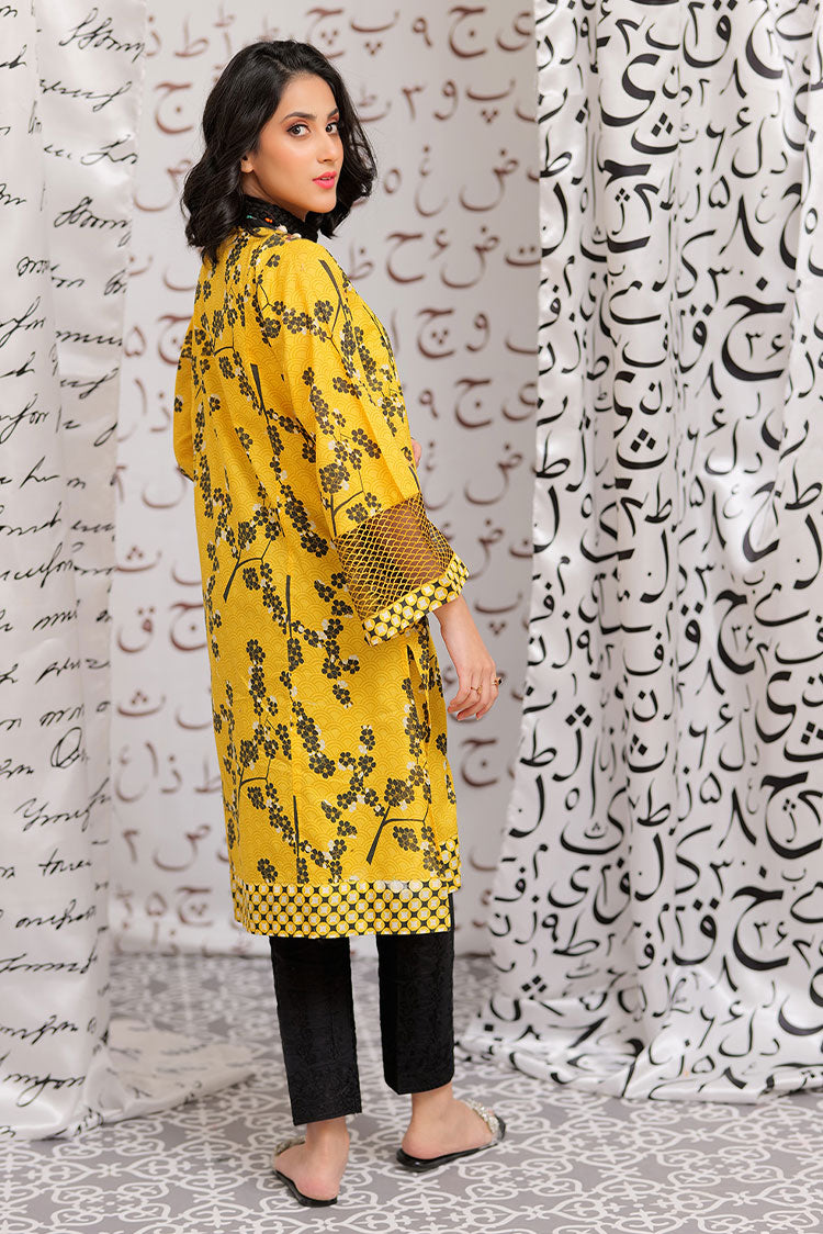 Picture of Senorita - LAA-02163 | Yellow& Black | Casual Kurta  | Cotton Lawn Print - Available at Raja Sahib