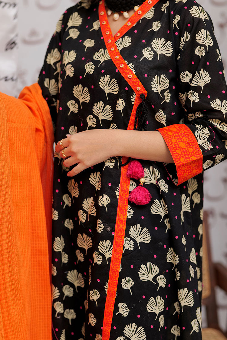 Picture of Senorita - LAB-02161 | Black & Multicolor | Casual 2 Piece Suit  | Cotton Lawn Print - Available at Raja Sahib