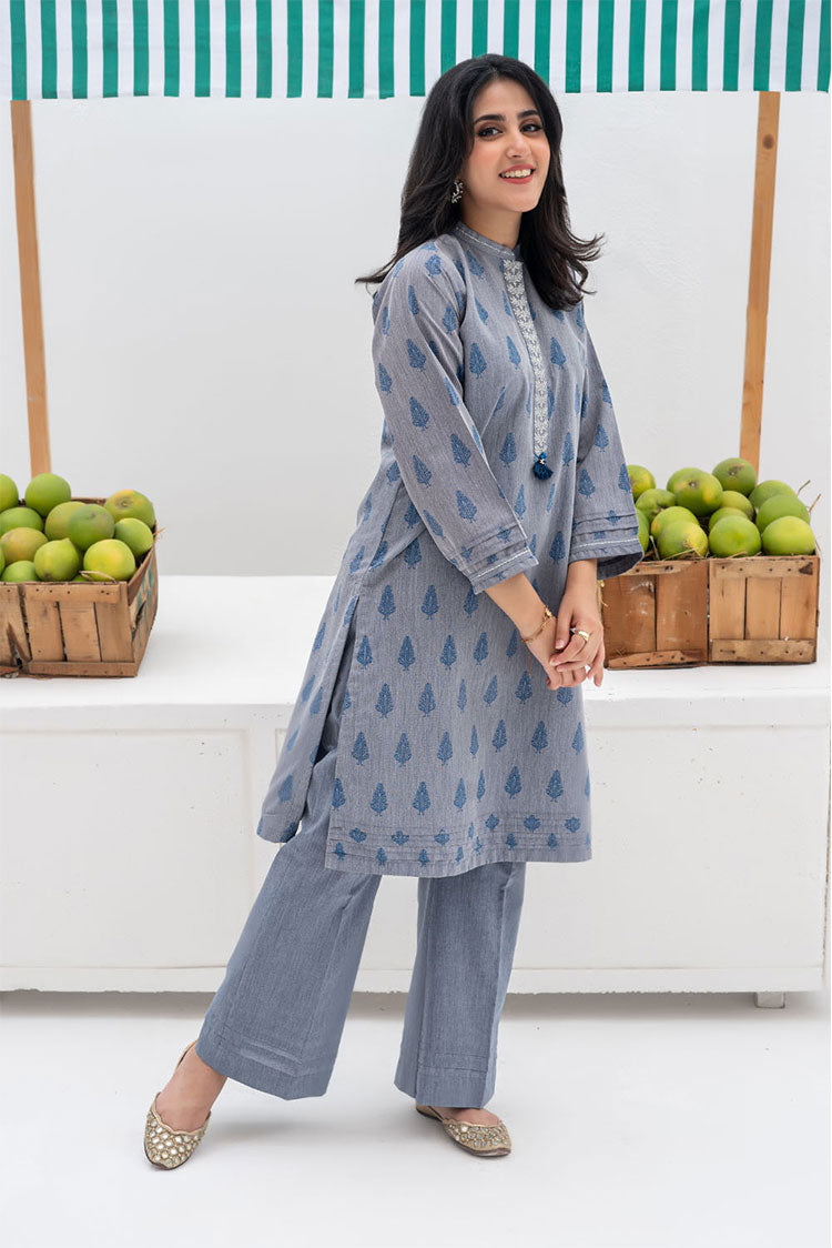Picture of Senorita - LAC-02398 | Blue | Casual 2 Piece Suit | Denim Fabric - Available at Raja Sahib