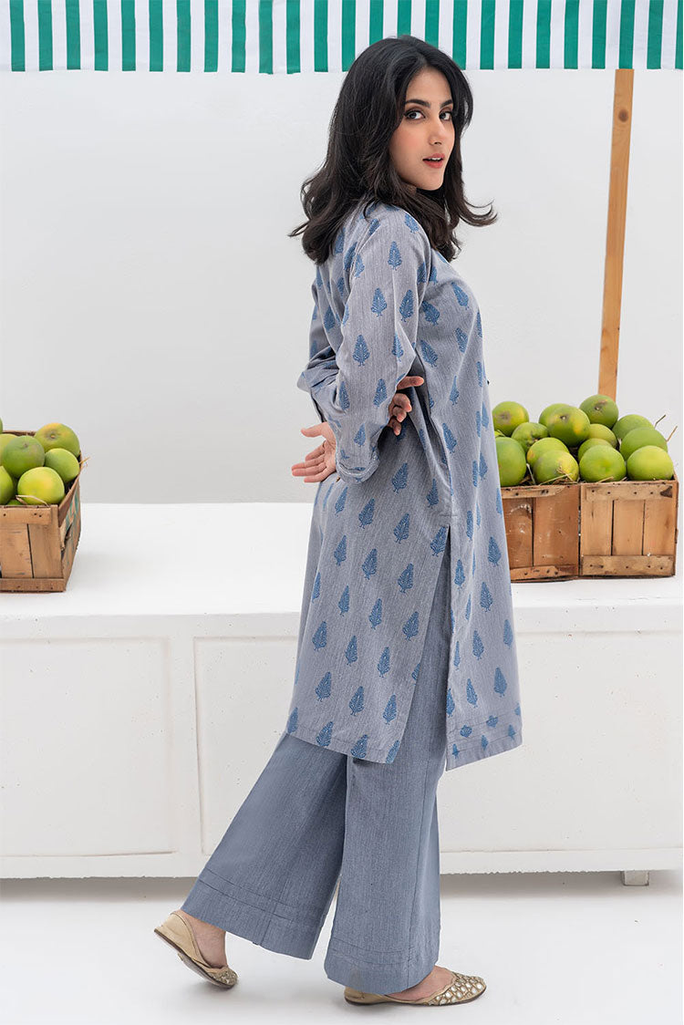 Picture of Senorita - LAC-02398 | Blue | Casual 2 Piece Suit | Denim Fabric - Available at Raja Sahib