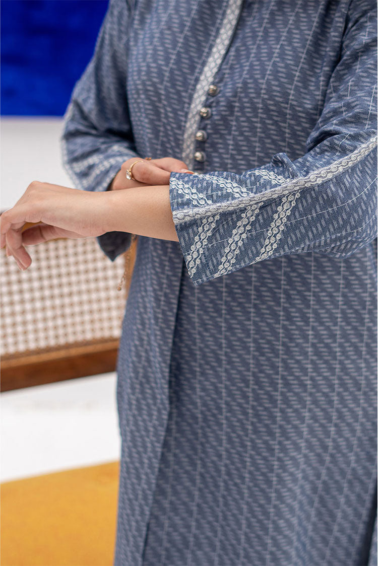 Picture of Senorita - LAC-02414 | Blue | Casual 2 Piece Suit | Denim Fabric - Available at Raja Sahib