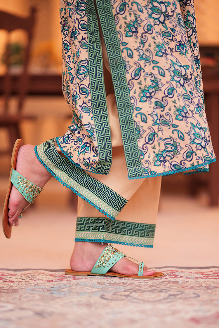 Picture of Senorita - LAD-02335 | Fawn & Multicolor | Casual 3 Piece Suit  | Cotton Lawn Print - Available at Raja Sahib