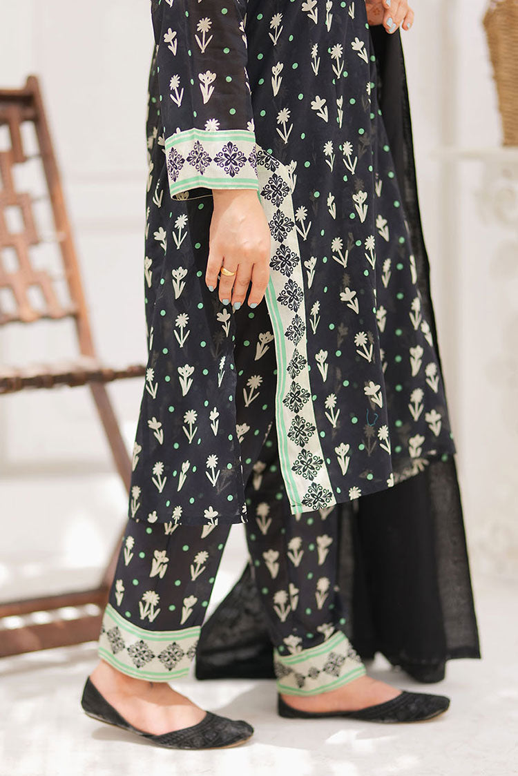 Picture of Senorita - LAD-02354 | Black & Multicolor | Casual 3 Piece Suit  | Cotton Lawn Printed - Available at Raja Sahib
