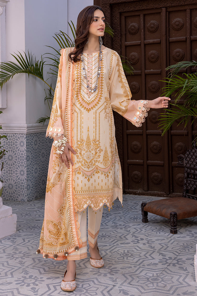 Picture of Ellena - 3-PC Unstitched Digital Printed Lawn Suit - Available at Raja Sahib