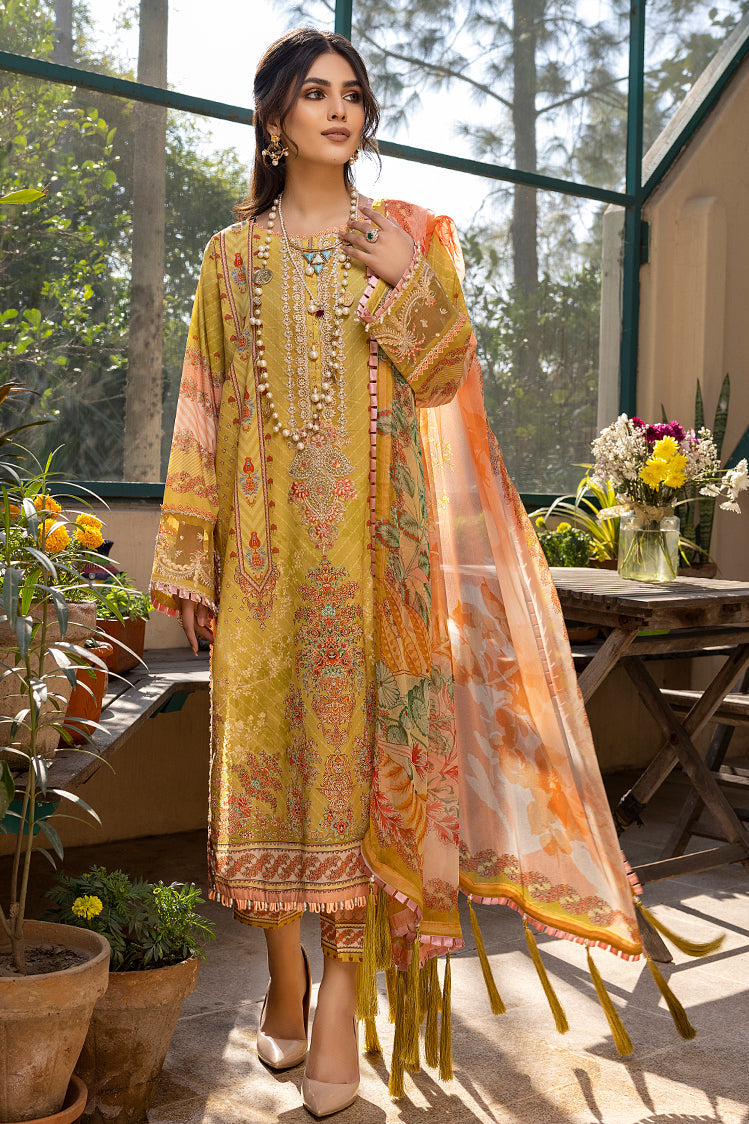 Picture of Ellena - 3-PC Unstitched Digital Printed Lawn Suit - Available at Raja Sahib