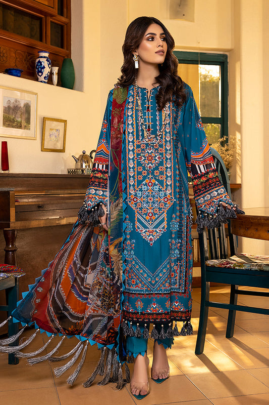 Picture of Ellena - 3-PC Unstitched Digital Printed Lawn Suit - Available at Raja Sahib