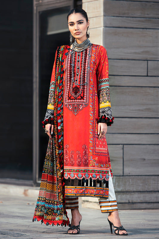 Picture of Ellena - 3-PC Unstitched Digital Printed Lawn Suit - Available at Raja Sahib