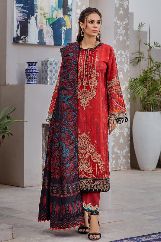 Picture of Ellena - V1-04 Khaddar Winter Shawl Unstitched 3-PC Suit - Available at Raja Sahib