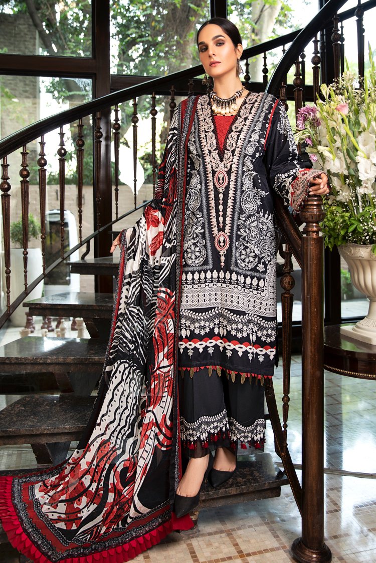 Picture of Ellena - 3-PC Unstitched Digital Printed Lawn Suit - Available at Raja Sahib