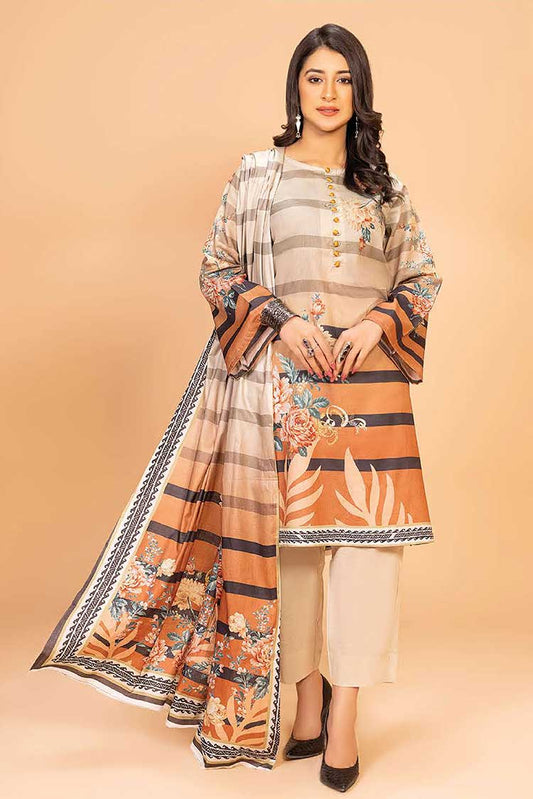 Picture of Lala - 6A White Daisy La Prints Summer Edit - Available at Raja Sahib