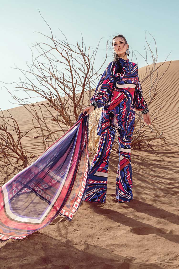Picture of Maria B - Design 4B Desert Rose Mprints Fall Winter Collection - Available at Raja Sahib