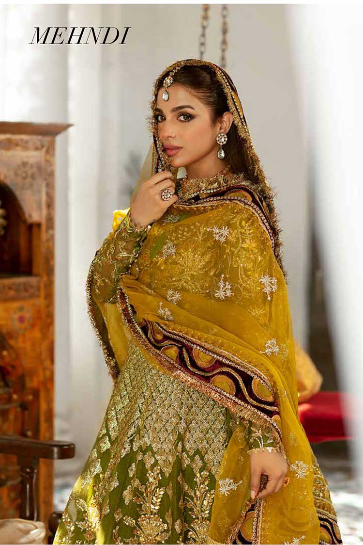 Picture of Maryam Hussain - 07 Mehndi Gulaab Wedding Collection - Available at Raja Sahib