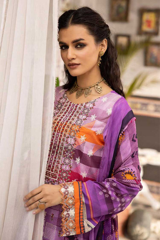 Picture of <!--wc-->Shaista - Design 11 Haram Embroidered Lawn Collection - Available at Raja Sahib