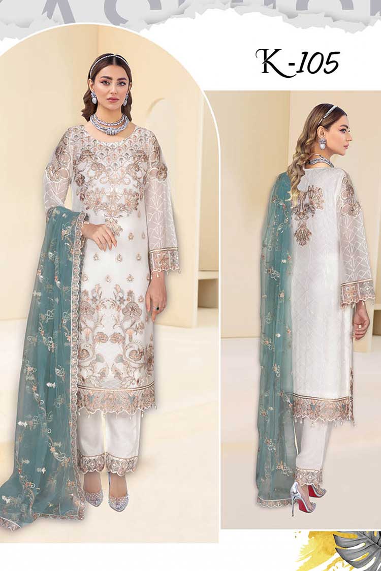 Picture of Ramsha - K 105 Kashish Weightless Chiffon Collection Vol 1 - Available at Raja Sahib