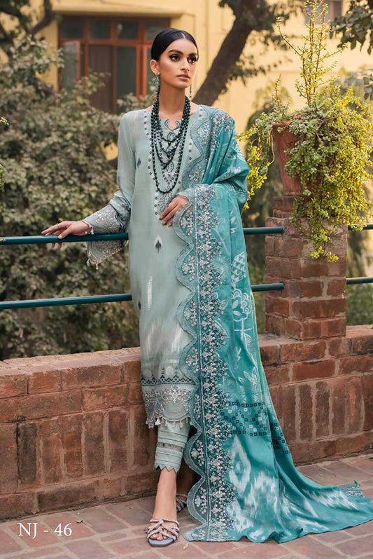 Picture of Nureh - NJ 46 Maya Embroidered Lawn Jacquard Collection - Available at Raja Sahib