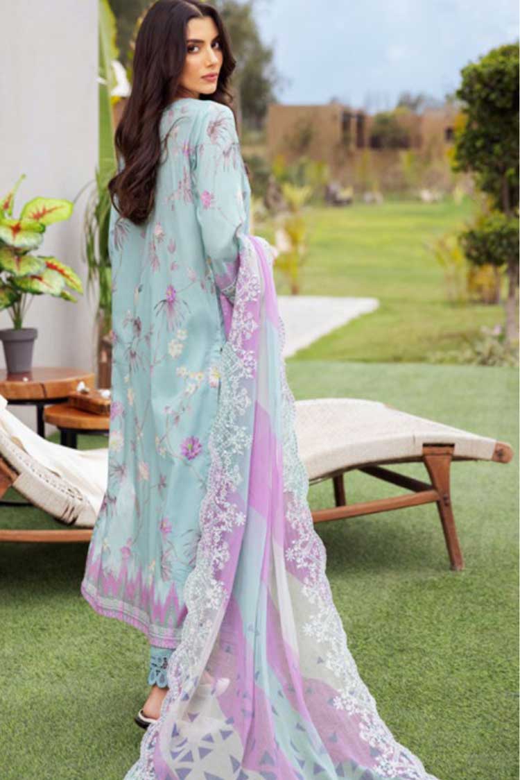 Picture of Nureh - NSG 101 Gardenia Embroidered Printed Lawn Collection Vol 2 - Available at Raja Sahib