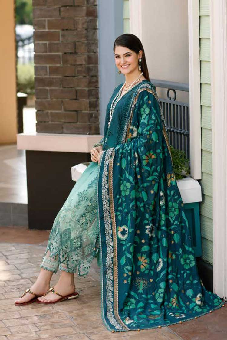 Picture of Noor by Saadia Asad - Design 03 Noor Eid Handwork Schiffli Laserkari Collection - Available at Raja Sahib