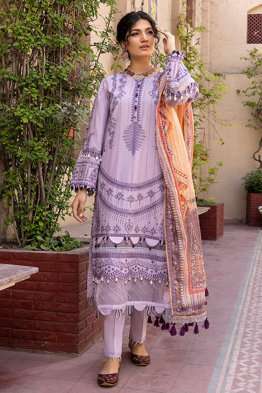Picture of Ellena - 3-PC Unstitched Embroidered Chikankari Lawn Suit - Available at Raja Sahib