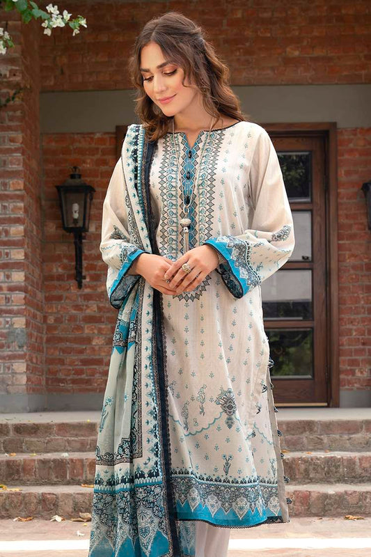 Picture of Ellena - 3-PC Unstitched Digital Printed Lawn Suit - Available at Raja Sahib