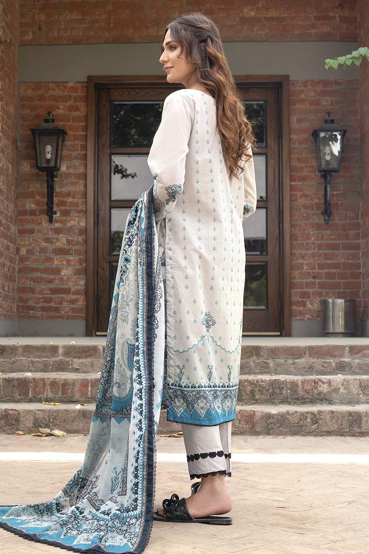 Picture of Ellena - 3-PC Unstitched Digital Printed Lawn Suit - Available at Raja Sahib