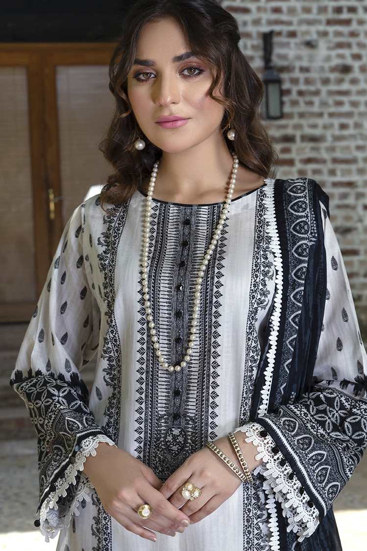Picture of Ellena - 3-PC Unstitched Digital Printed Lawn Suit - Available at Raja Sahib