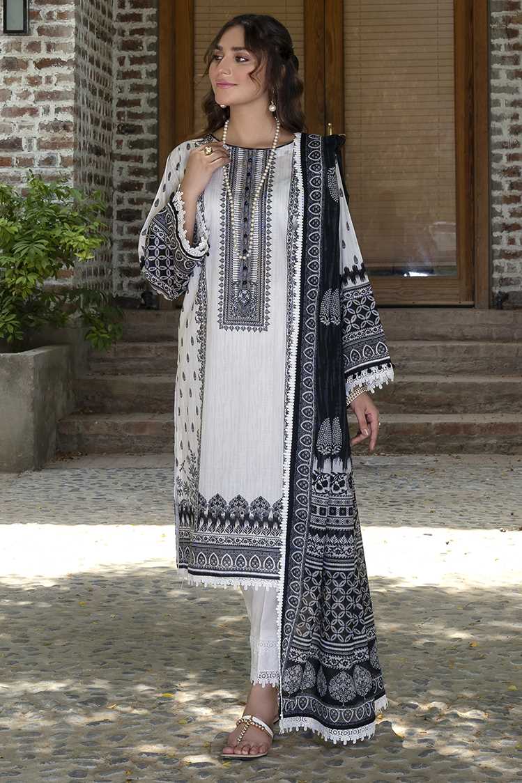 Picture of Ellena - 3-PC Unstitched Digital Printed Lawn Suit - Available at Raja Sahib