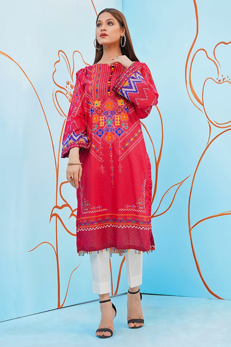 Picture of Ellena - 1-PC Stitched Jacquard Kurti - Available at Raja Sahib