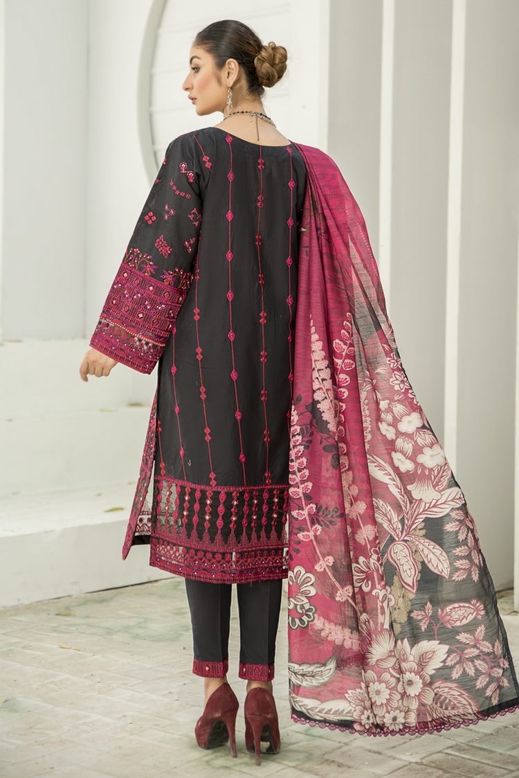 Picture of Ellena - 3-PC Stitched Cambric Cotton Suit - Available at Raja Sahib