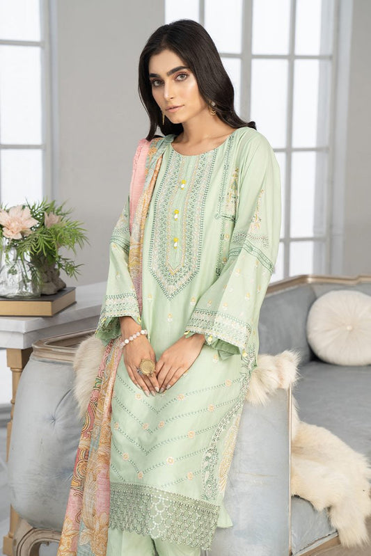 Picture of Ellena - 3-PC Stitched Cambric Cotton Suit - Available at Raja Sahib