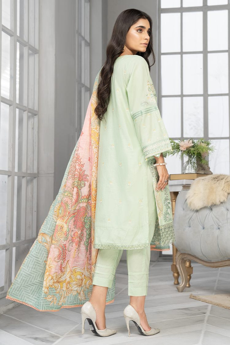 Picture of Ellena - 3-PC Stitched Cambric Cotton Suit - Available at Raja Sahib