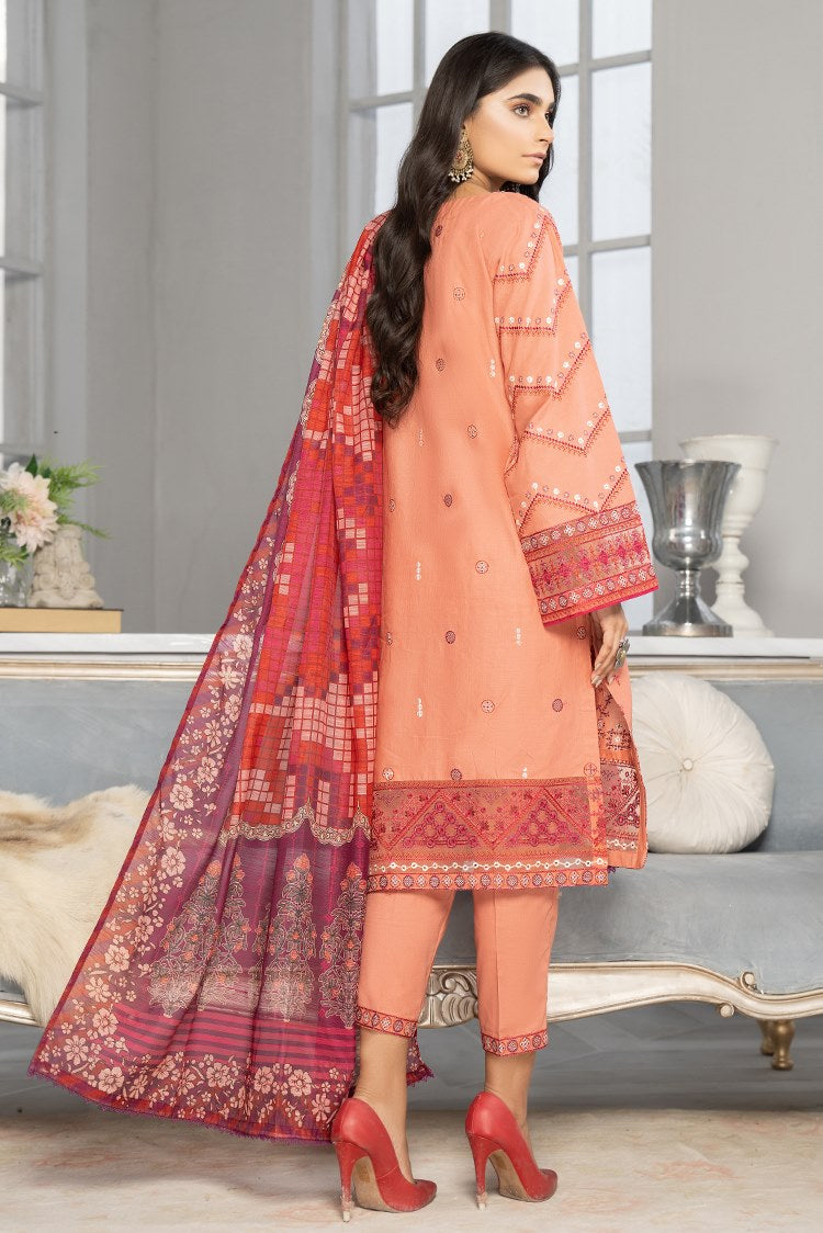 Picture of Ellena - 3-PC Stitched Cambric Cotton Suit - Available at Raja Sahib