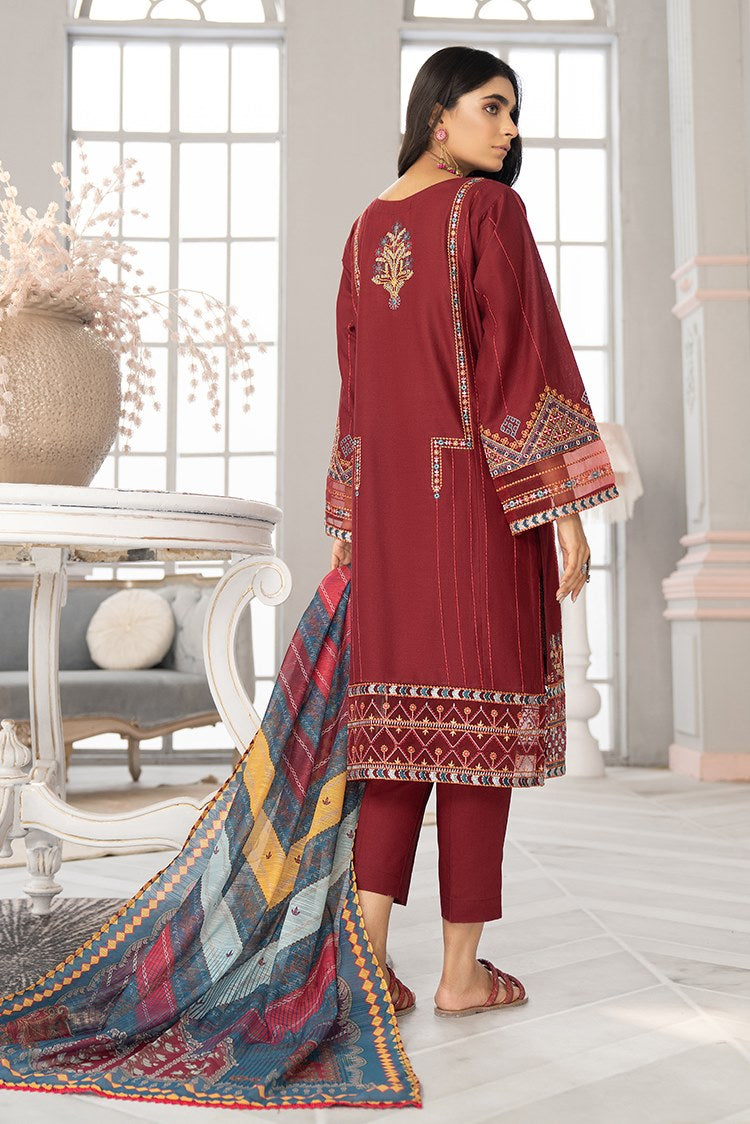 Picture of Ellena - 3-PC Stitched Cambric Cotton Suit - Available at Raja Sahib