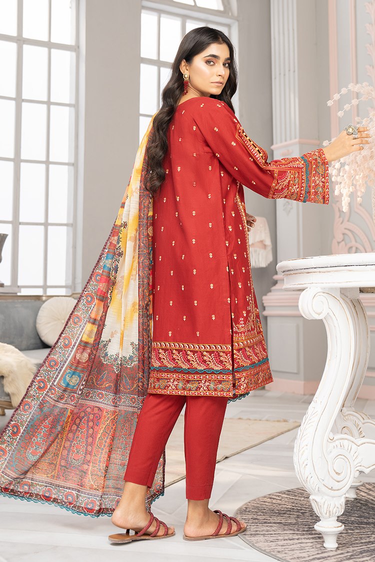 Picture of Ellena - 3-PC Stitched Cambric Cotton Suit - Available at Raja Sahib
