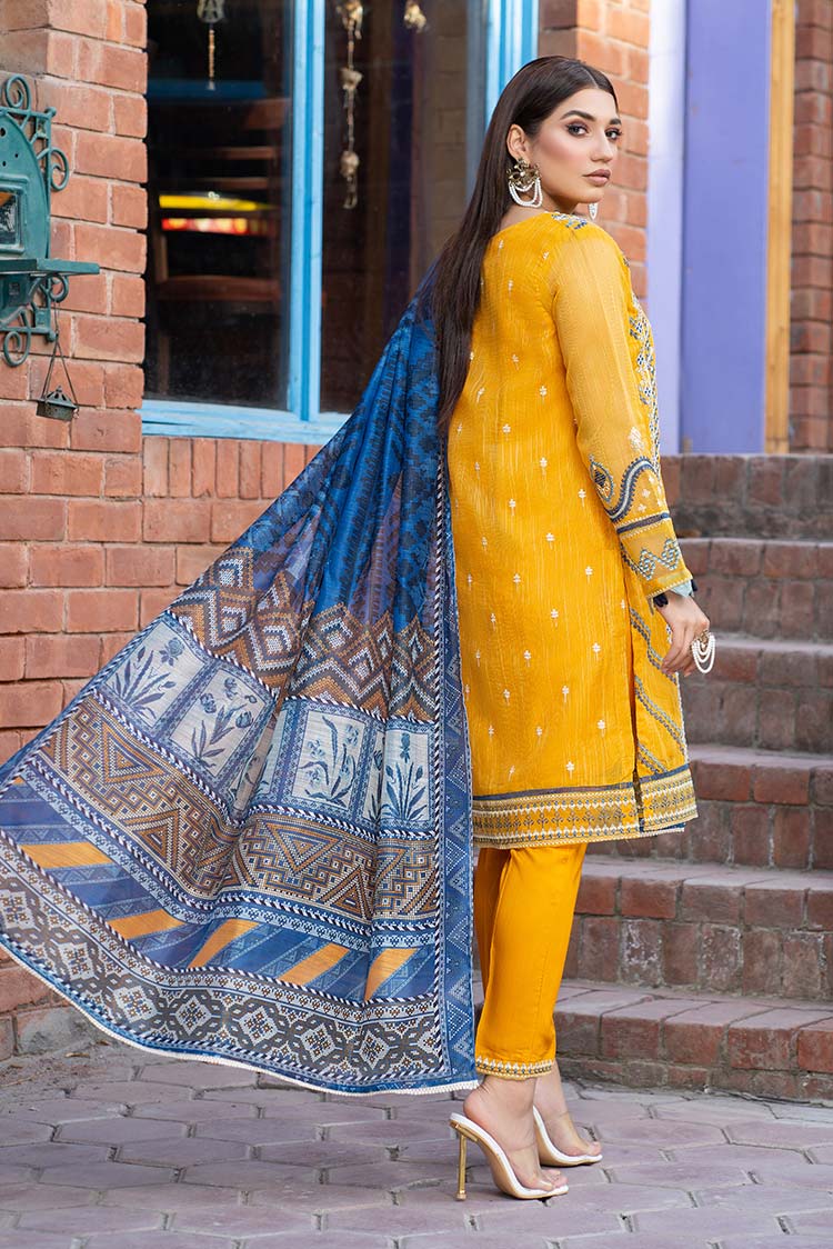 Picture of Ellena - 3-PC Stitched Cotton Net Suit - Available at Raja Sahib