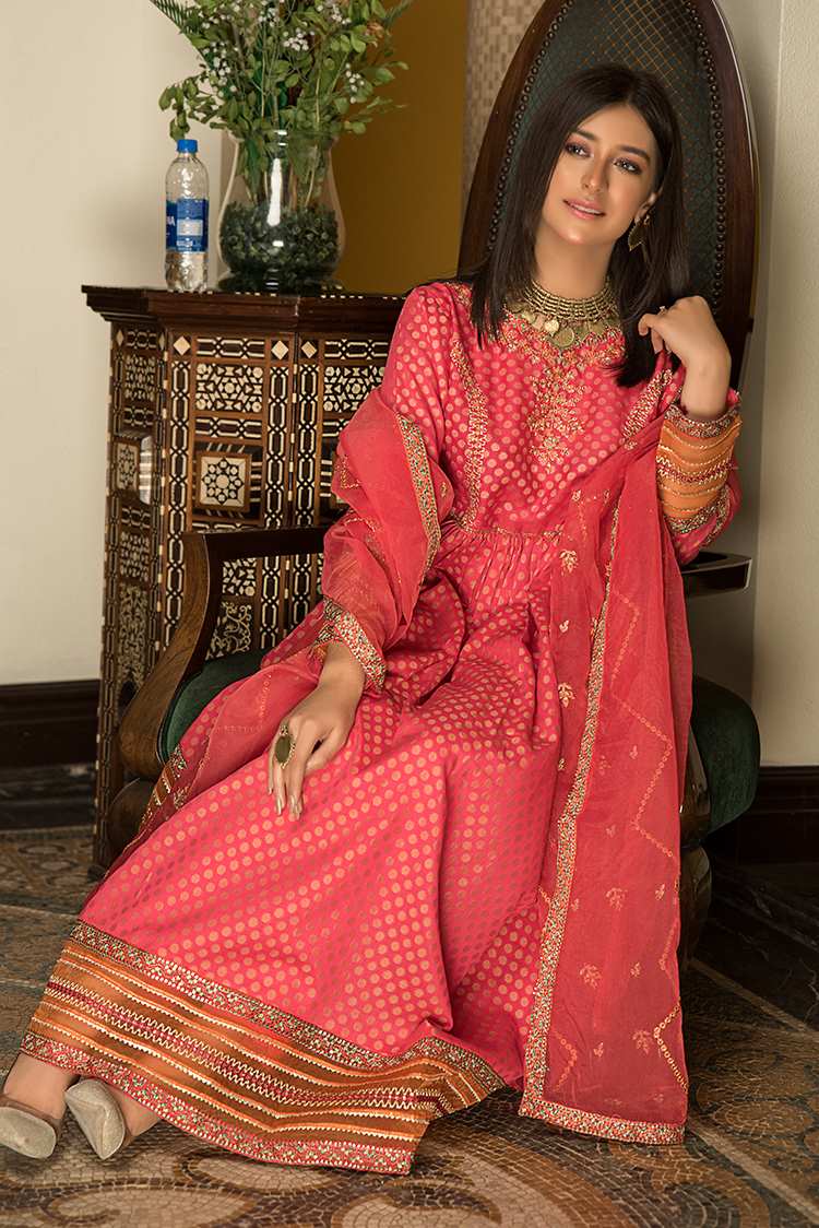 Picture of Ellena - 3-PC Stitched Jacquard Lawn Suit - Available at Raja Sahib