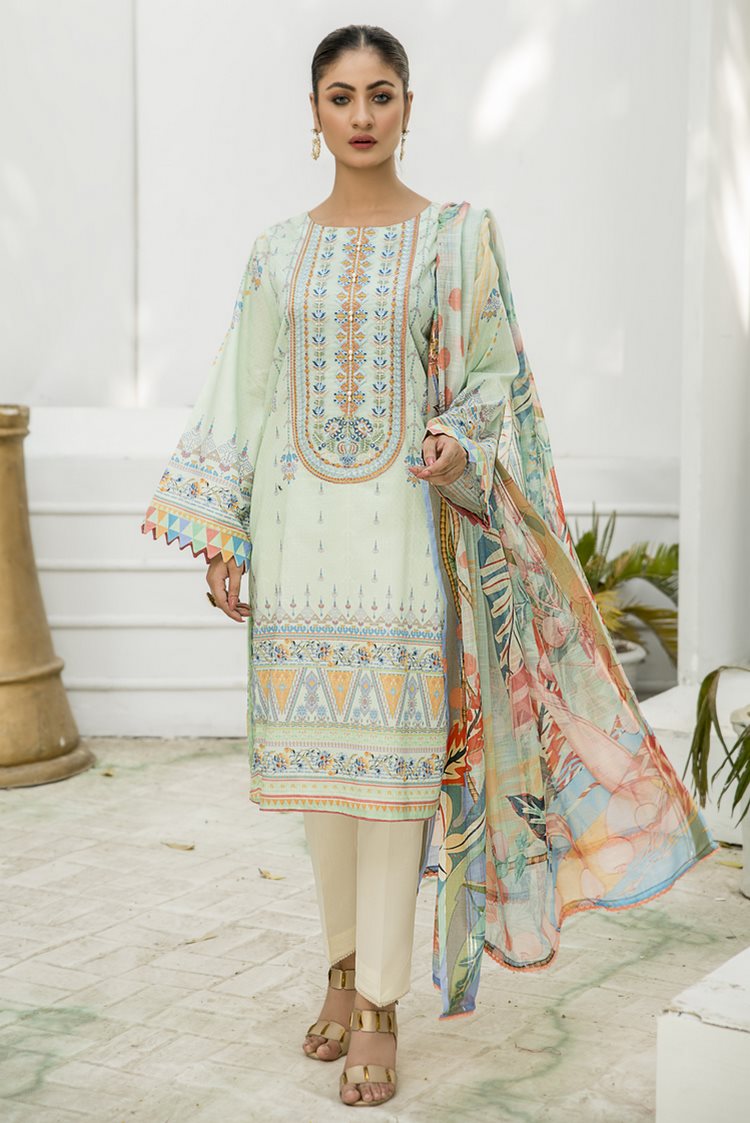 Picture of Ellena - 3-PC Stitched Lawn Suit - Available at Raja Sahib