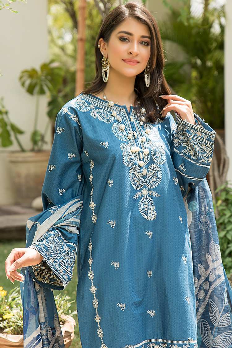 Picture of Ellena - 3-PC Stitched Lawn Suit - Available at Raja Sahib