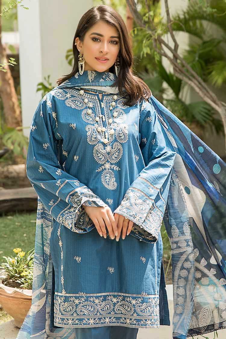Picture of Ellena - 3-PC Stitched Lawn Suit - Available at Raja Sahib