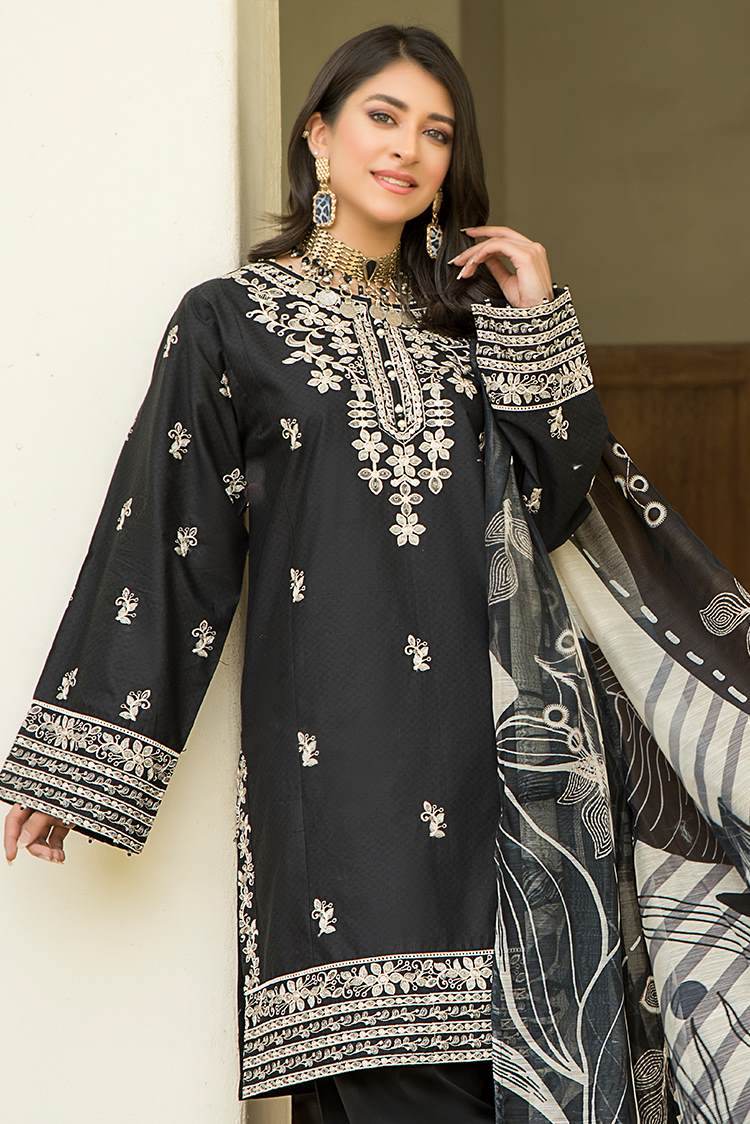 Picture of Ellena - 3-PC Stitched Lawn Suit - Available at Raja Sahib