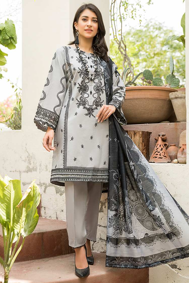 Picture of Ellena - 3-PC Stitched Lawn Suit - Available at Raja Sahib