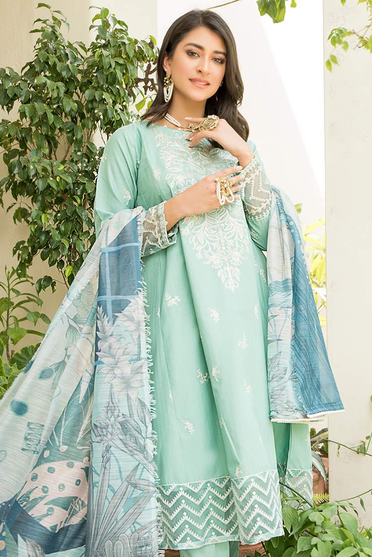 Picture of Ellena - 3-PC Stitched Lawn Suit - Available at Raja Sahib