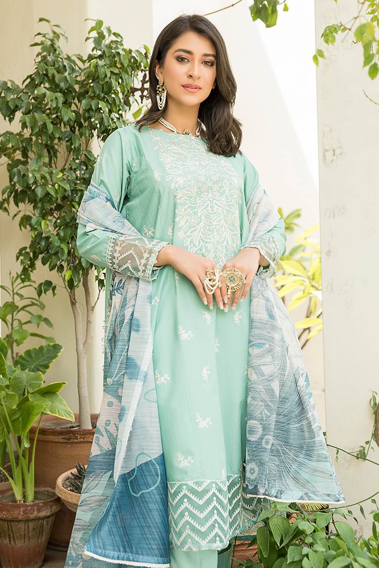 Picture of Ellena - 3-PC Stitched Lawn Suit - Available at Raja Sahib