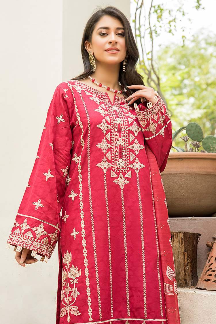 Picture of Ellena - 3-PC Stitched Lawn Suit - Available at Raja Sahib
