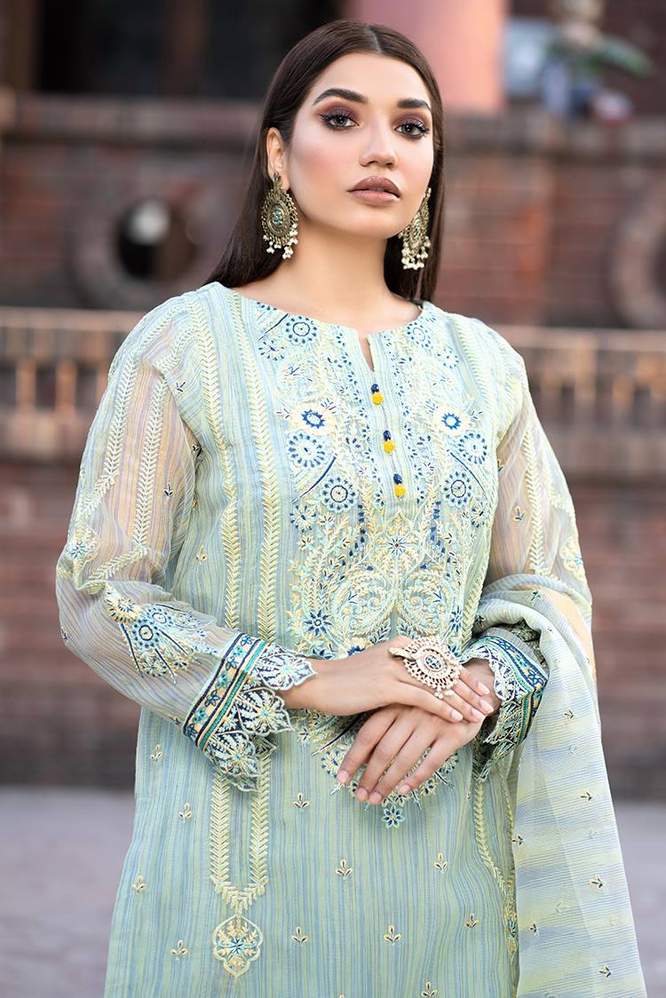 Picture of Ellena - 3-PC Stitched Organza Suit - Available at Raja Sahib