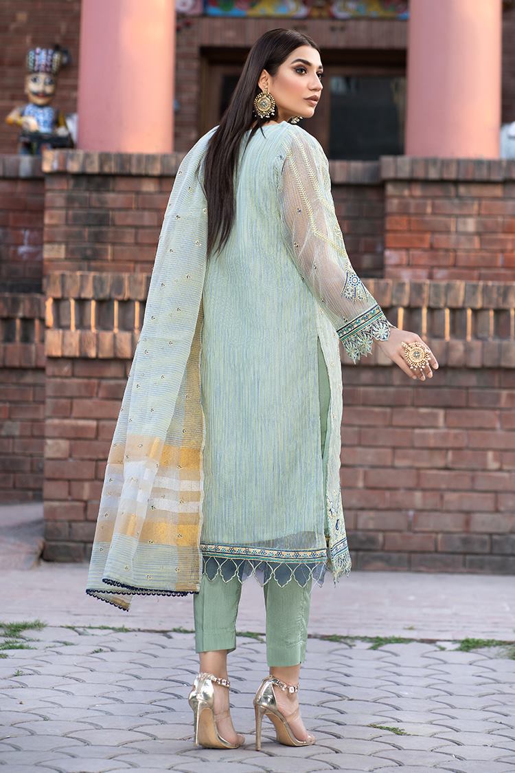 Picture of Ellena - 3-PC Stitched Organza Suit - Available at Raja Sahib