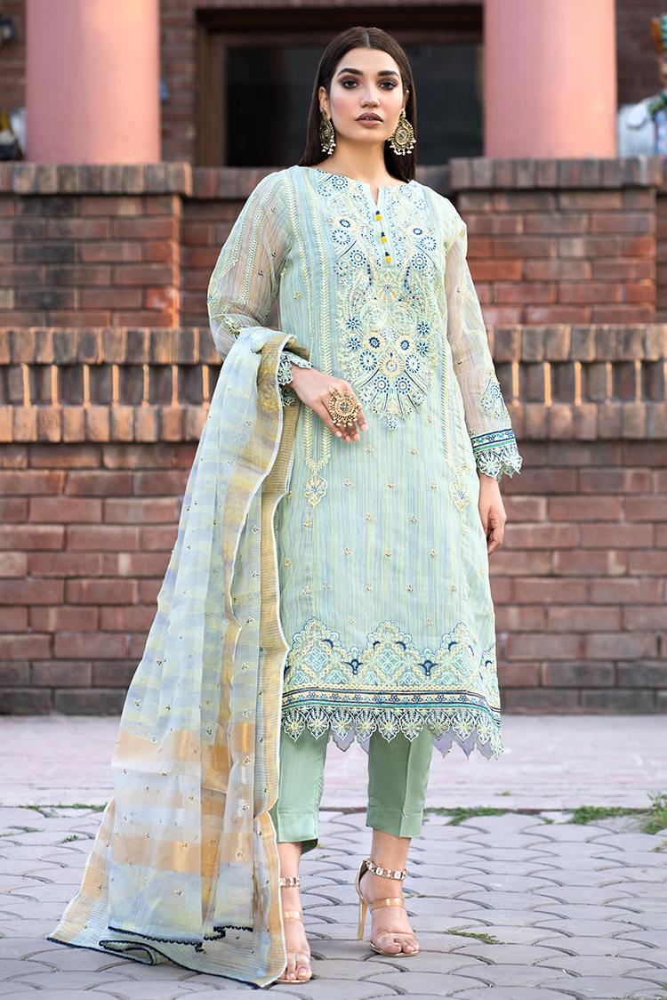 Picture of Ellena - 3-PC Stitched Organza Suit - Available at Raja Sahib
